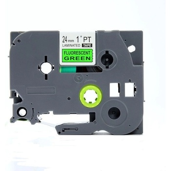 Pro Brother Съвместима лента с Brother TZ-D51/TZe-D51, сигнал 24mm x 8m, черен печат/зелен фон (TZeD51)