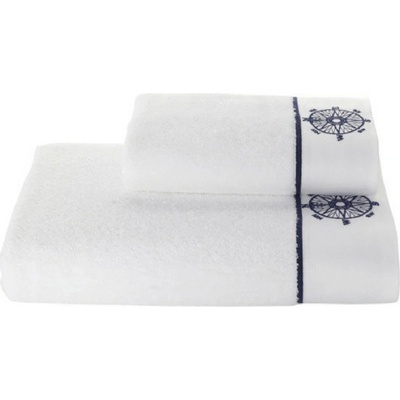Soft Cotton Sada Ručníků MARINE LADY 50 x 100 cm + 85 x 150 cm Bílá 580 gr / m2 Česaná prémiová bavlna 100% námořnický vzor