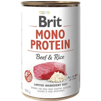 Brit Mono Protein Beef & Rice 24x400 g