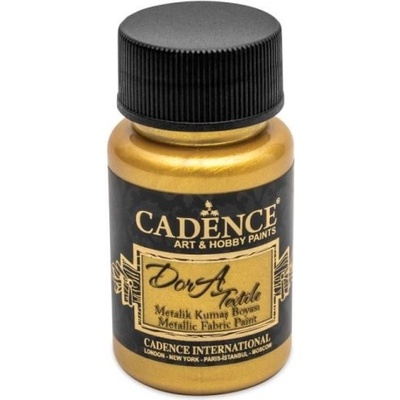Cadence barva textilní metal zlatá 50 ml