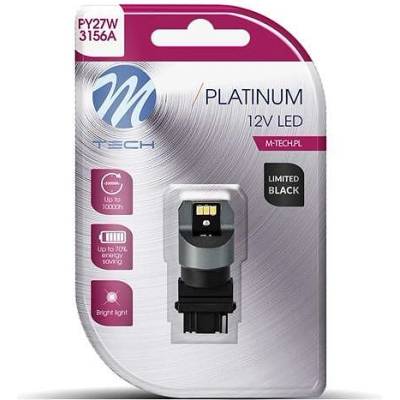 m-tech LED LB848 PY27W 6xSMD3020 Amber крушка (LB848Y-01B)