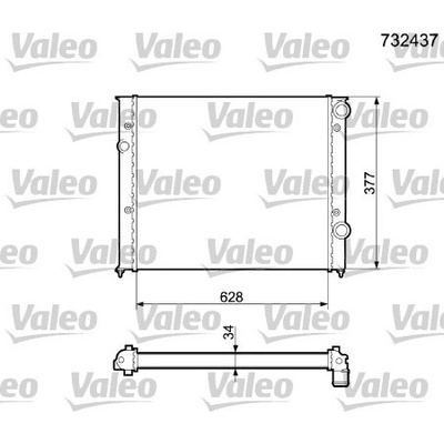 Chladič, chlazení motoru VALEO 732437