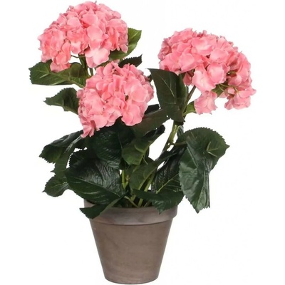 Umělá rostlina Hortenzie, 40 cm, růžová 1051012