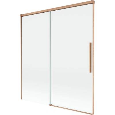 Mexen Rox разтегателна вана 2-крила 150 x 150 см, прозрачна, матирана мед (8C9-150-001-65-00)