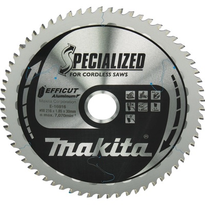 Makita pilový kotouč Efficut 216mm x 30mm 63z hliník E-16916