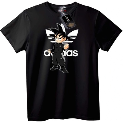 NOONEBRAND Тениска Goku x Adidas аниме - M, Black
