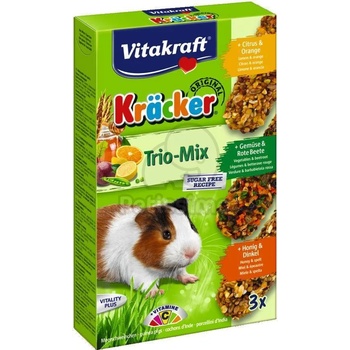 Image 1 of Vitakraft троен крекер с мед, зеленчуци и лимон за морски свинчета 1 бр