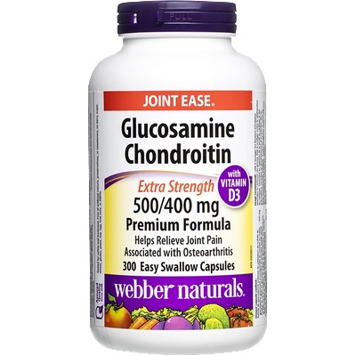Webber Naturals Глюкозамин, хондроитин + Витамин D3 300 капсули | Webber Naturals (5255 WN)