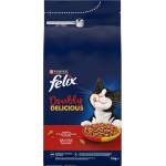 FELIX Doubly Delicious Храна за възрастни котки с вкусна смес от говеждо и пилешко месо 2 кг