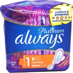 Always platinum дамски превръзки, Normal, 8 броя