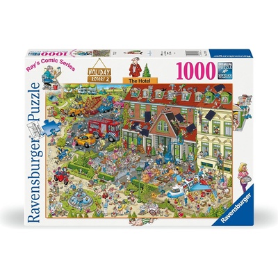 Ravensburger Пъзел Ravensburger от 1000 части - Почивна станция 2: Хотелът (12000723)