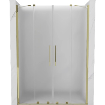 Mexen Velar Duo плъзгащи се душ врати 140 cm, матирано стъкло, златни - 871-140-000-32-50 (871-140-000-32-50)