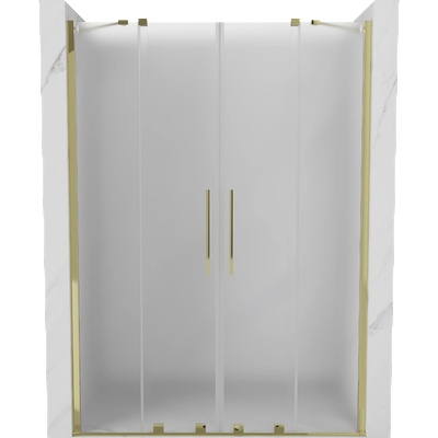 Mexen Velar Duo плъзгащи се душ врати 140 cm, матирано стъкло, златни - 871-140-000-32-50 (871-140-000-32-50)
