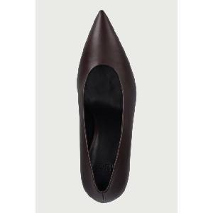Weekend Max Mara обувки с ток от кожа (2625526075600.CHOCOLATE)