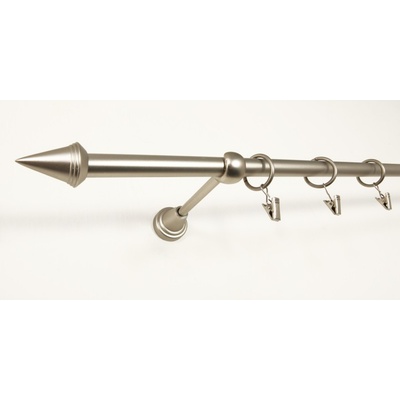 Garol Kovová garnýž Hrot decorative jednořadá stříbrná 180 cm