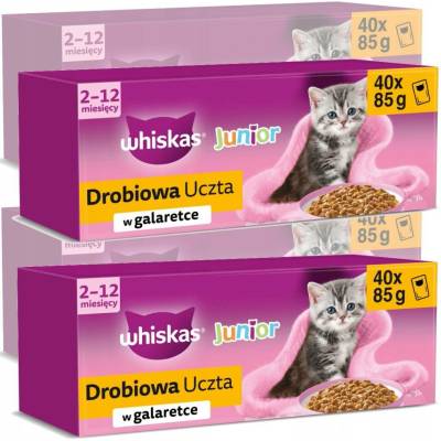 Whiskas Junior Drůbeží hodování pro koťata v želé 160x85 g
