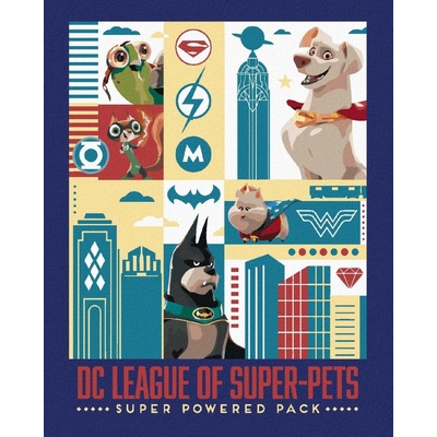 Zuty Dc liga supermazlíčků plakát 40 x 50 cm vypnuté plátno na rám 8596530237259