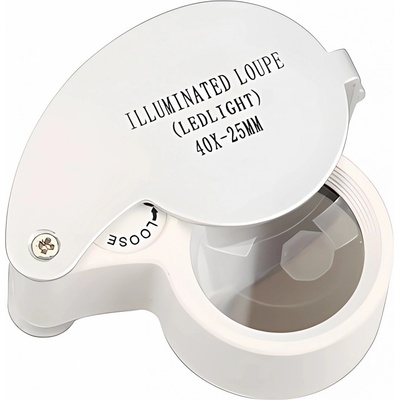 Verk 09002 Skladacia mineralogická lupa LED - zväčšenie 40x