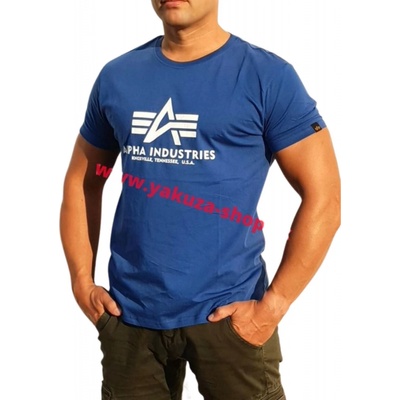 Alpha Industries Basic T-shirt Nasa blue tričko pánske modré