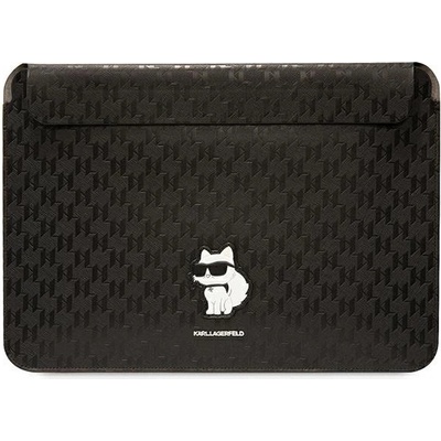 KARL LAGERFELD Karl Lagerfeld Saffiano Monogram Choupette калъф за лаптоп, 14", черен