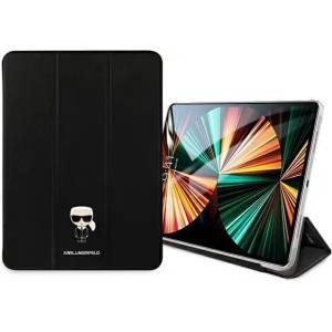 KARL LAGERFELD KLFC12OKMK калъф тип книга за iPad 12.9" Pro 2021, черен Saffiano Karl Iconic (KLFC12OKMK)