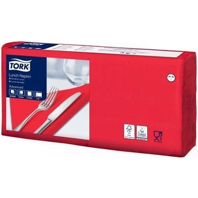 TORK 477210 ubrousky Advanced červené 2V 33x33cm