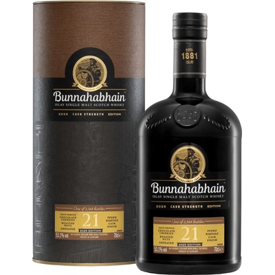 Bunnahabhain 21y Cask Strength 53,1% 0,7 l (tuba)