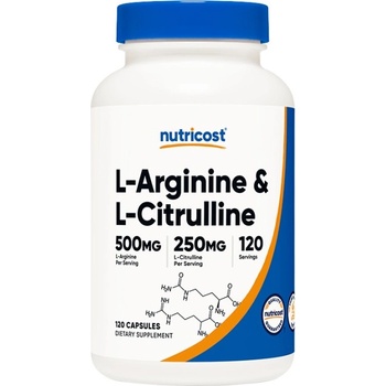 Image 1 of Nutricost L-Arginine + L-Citrulline Complex [120 капсули]