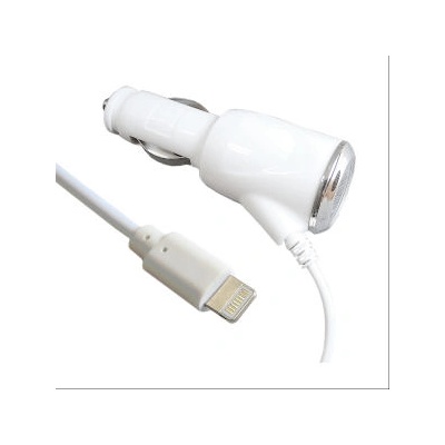 Telcon Зарядно за кола за Apple iPhone / iPod, Lightning конектор, бяло, 2A (176059)