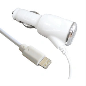 Telcon Зарядно за кола за Apple iPhone / iPod, Lightning конектор, бяло, 2A (176059)