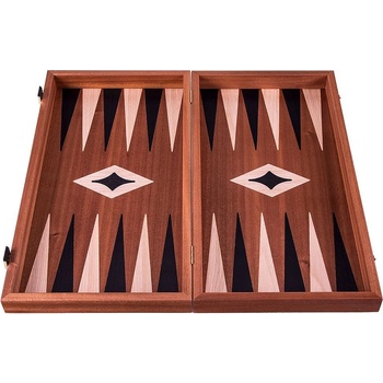 Manopoulos Комплект шах и табла Manopoulos - Махагон с черен борд, 48 x 25 cm (TS1MBLA)