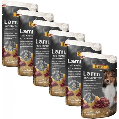 Belcando Jehněčí s bramborami a brusinkami 6 x 125 g