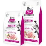 Brit Care Cat Grain-Free KITTEN HEALTHY GROWTH AND DEVELOPMENT- Пълноценна суха храна за котенца и кърмещи котки с коластра със 26% прясно пилешко и зеленчуци, БЕЗ зърнени култури 7 кг