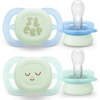 Philips Avent Ultrastart dudlík zelená/modrá noční 2 ks