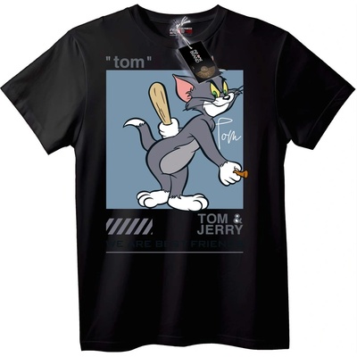 NOONEBRAND Том и Джери Т-шърт - 4XL, Black