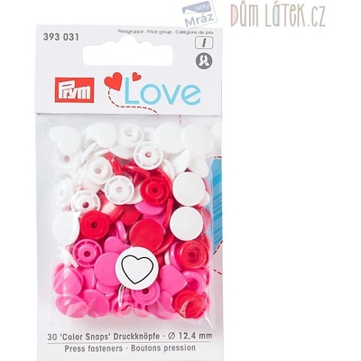 Patentky Prym Love plastová srdiečka