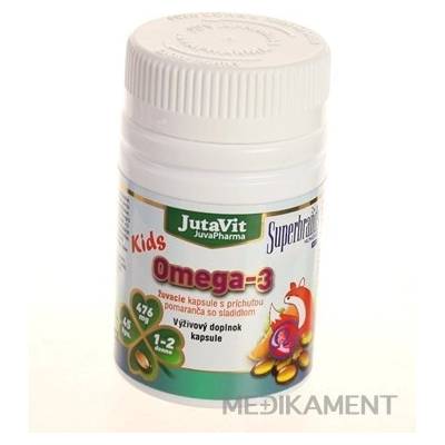 JutaVit Omega-3 kids s pomarančovou príchuťou 45 kapsúl