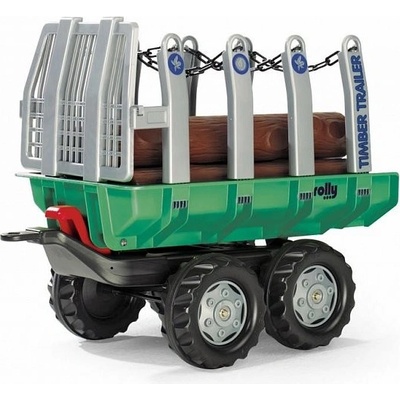 Rollytoys Vlečka s kladami Timber Trailer 2-os-zelená