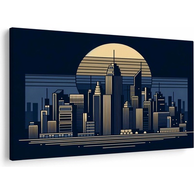 Obraz – Geometrické mesto, jednodielne 150x100 cm