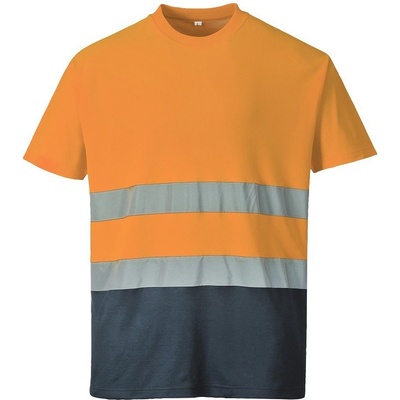 Portwest tričko S173 krátký rukáv reflexní oranžová navy S