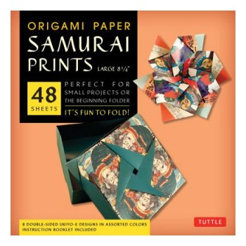 Tuttle Publishing Origami Paper - Samurai Prints - Large 8 1/4" - 48 Sheets | Tuttle Publishing