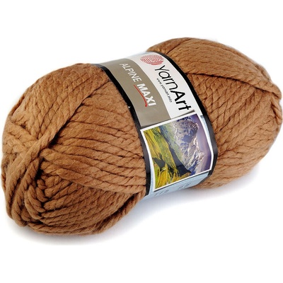Pletací příze Alpine maxi 250 g Varianta: 2 (666) hnědobéžová, Balení: 1 ks