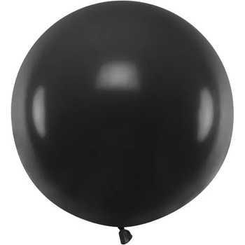 Party Deco Голям Латексов Балон, Черен, 60см