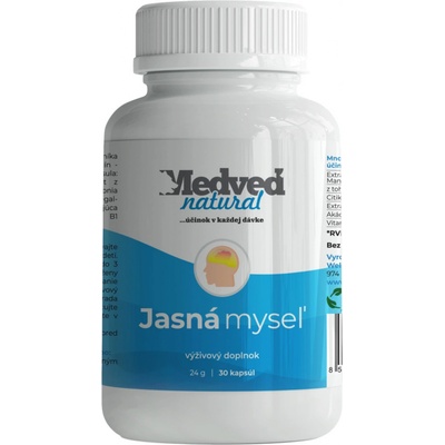 Medveď natural Jasná myseľ 30 kapsúl