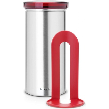 Brabantia Буркан иноксов с червен капак за 18 броя кафе дози Brabantia (646986)