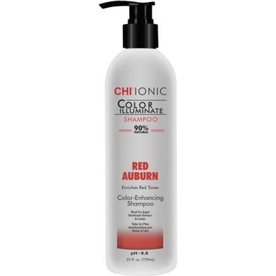 CHI Ionic Color Illuminate Red Auburn Оцветяващ шампоан без парабени за естествена и боядисана коса 739 мл