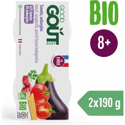 Good Gout BIO Špagety s lilkem a hovězím masem 2 x 190 g – Zbozi.Blesk.cz