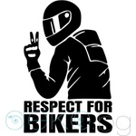  Respect for Bikers - Стикер за автомобил (21802)
