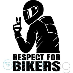  Respect for Bikers - Стикер за автомобил (21802)