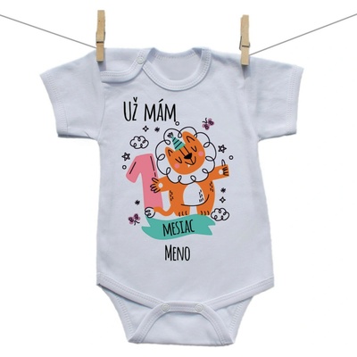 Boodyy Body s krátkym rukávom Už mám 1 mesiac so zvieratkom